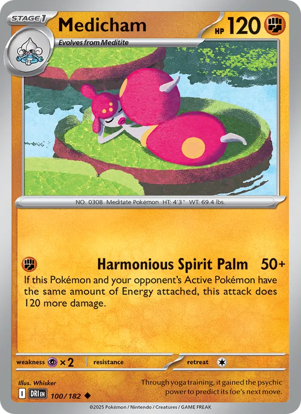 Medicham — Destined Rivals #100 (Pokémon TCG card)