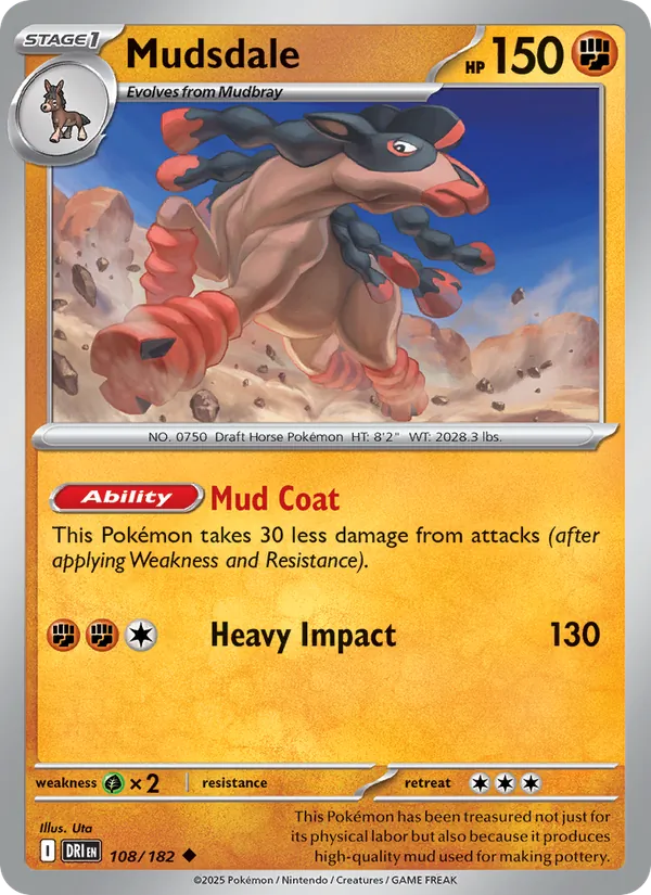 Mudsdale — Destined Rivals #108 (Pokémon TCG card)