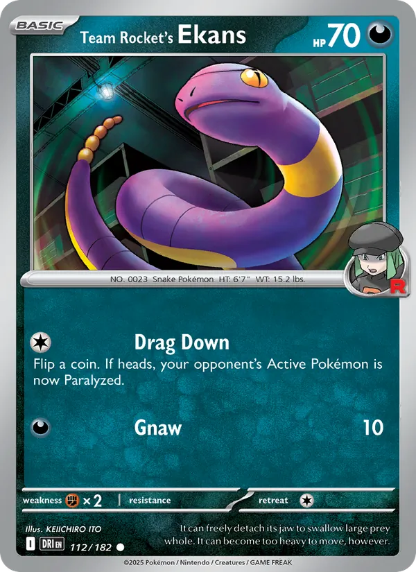 Team Rocket's Ekans — Destined Rivals #112 (Pokémon TCG card)