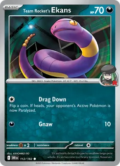 Team Rocket's Ekans (Destined Rivals #112)