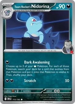 Team Rocket's Nidorina (Destined Rivals #115)