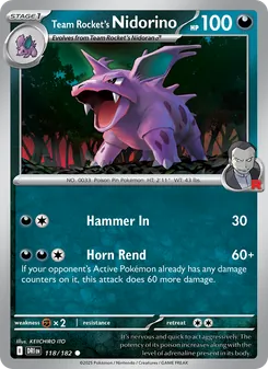 Team Rocket's Nidorino (Destined Rivals #118)