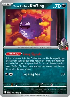Team Rocket's Koffing (Destined Rivals #125)