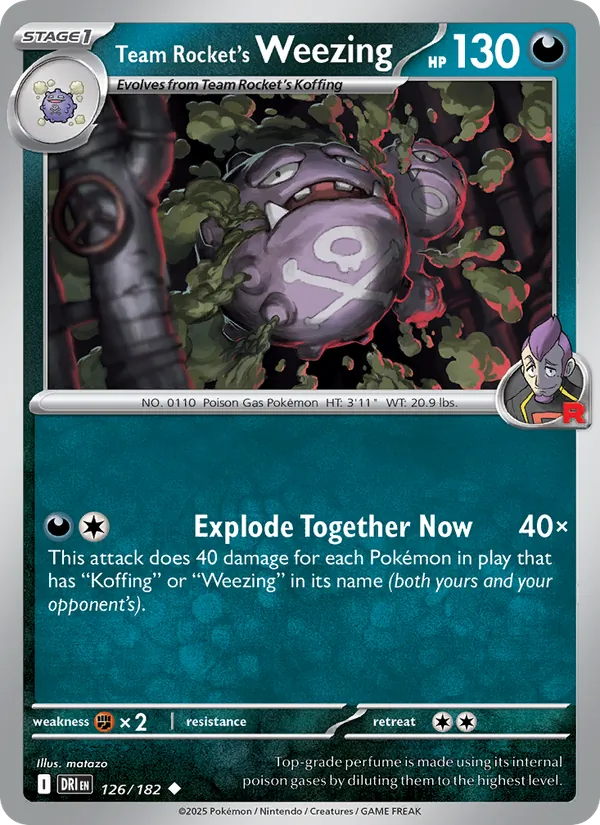 Team Rocket's Weezing — Destined Rivals #126 (Pokémon TCG card)