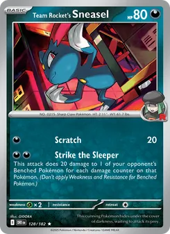 Team Rocket's Sneasel (Destined Rivals #128)