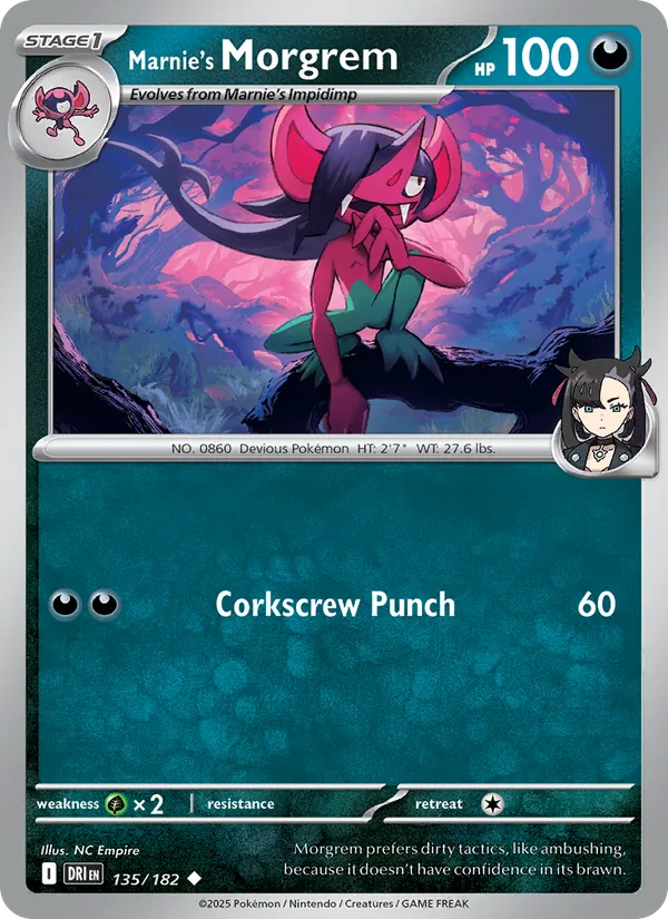 Marnie's Morgrem — Destined Rivals #135 (Pokémon TCG card)