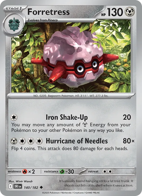 Forretress — Destined Rivals #140 (Pokémon TCG card)