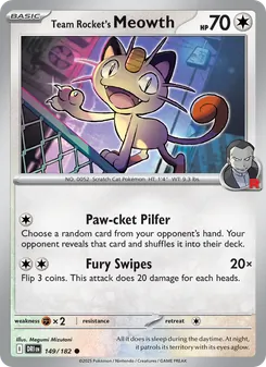 Team Rocket's Meowth (Destined Rivals #149)