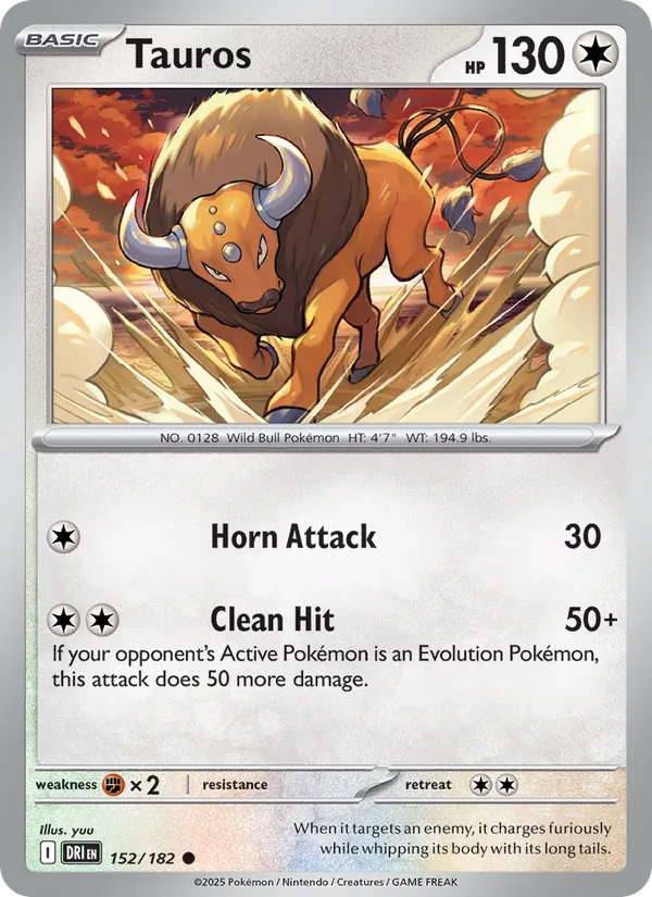 Tauros — Destined Rivals #152 (Pokémon TCG card)
