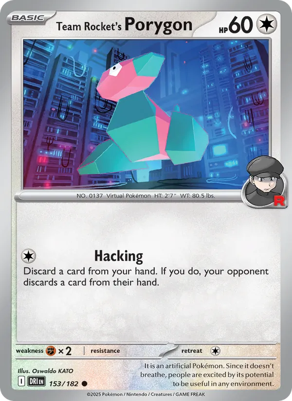 Team Rocket's Porygon — Destined Rivals #153 (Pokémon TCG card)