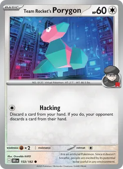 Team Rocket's Porygon (Destined Rivals #153)