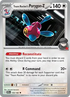 Team Rocket's Porygon-Z (Destined Rivals #155)