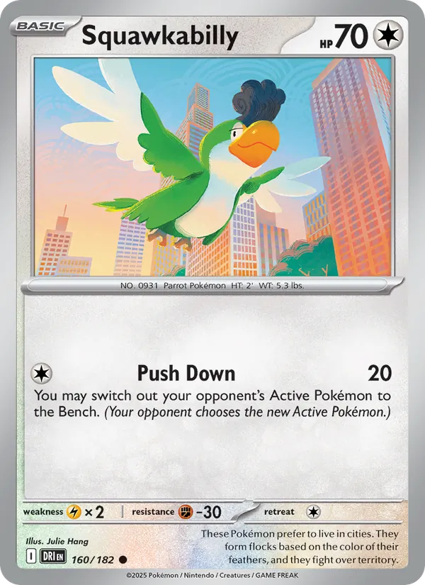 Squawkabilly — Destined Rivals #160 (Pokémon TCG card)