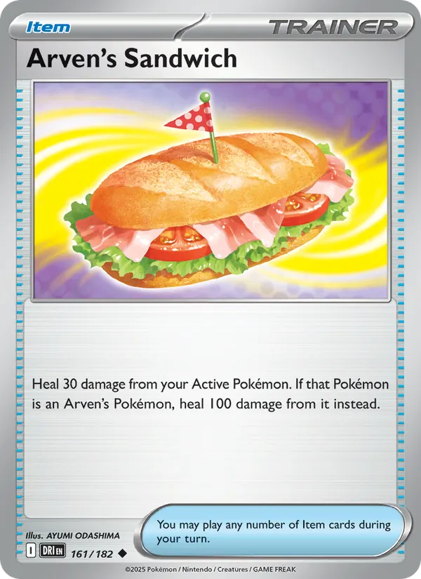 Arven's Sandwich — Destined Rivals #161 (Pokémon TCG card)