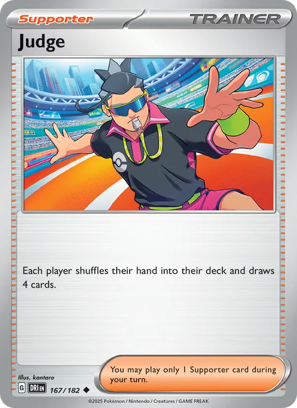 Judge — Destined Rivals #167 (Pokémon TCG card)