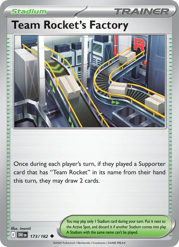 Team Rocket's Factory — Destined Rivals #173 (Pokémon TCG card)