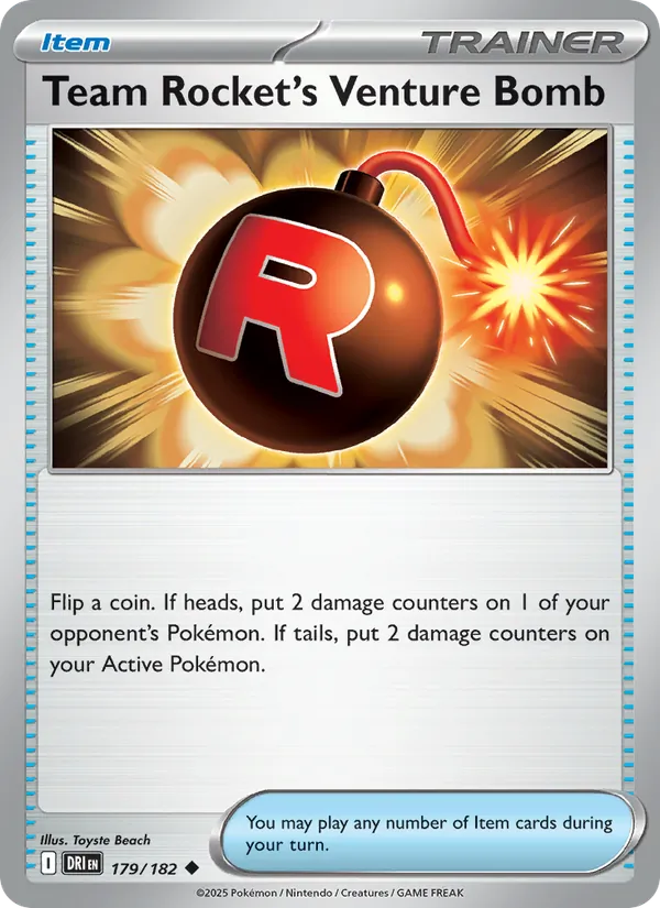Team Rocket's Venture Bomb — Destined Rivals #179 (Pokémon TCG card)