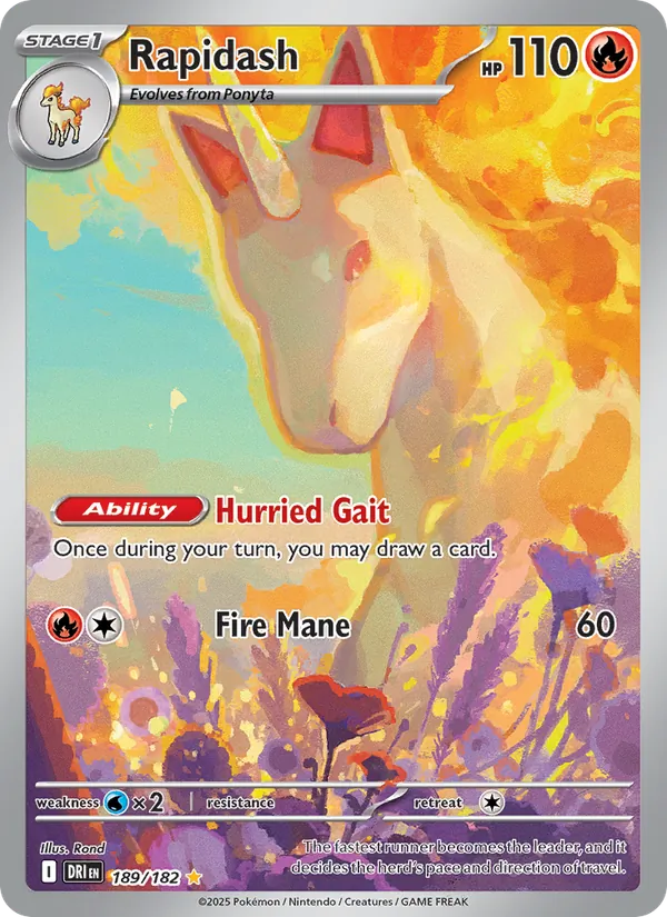 Rapidash — Destined Rivals #189 (Pokémon TCG card)