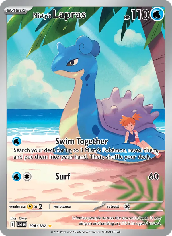 Misty's Lapras — Destined Rivals #194 (Pokémon TCG card)