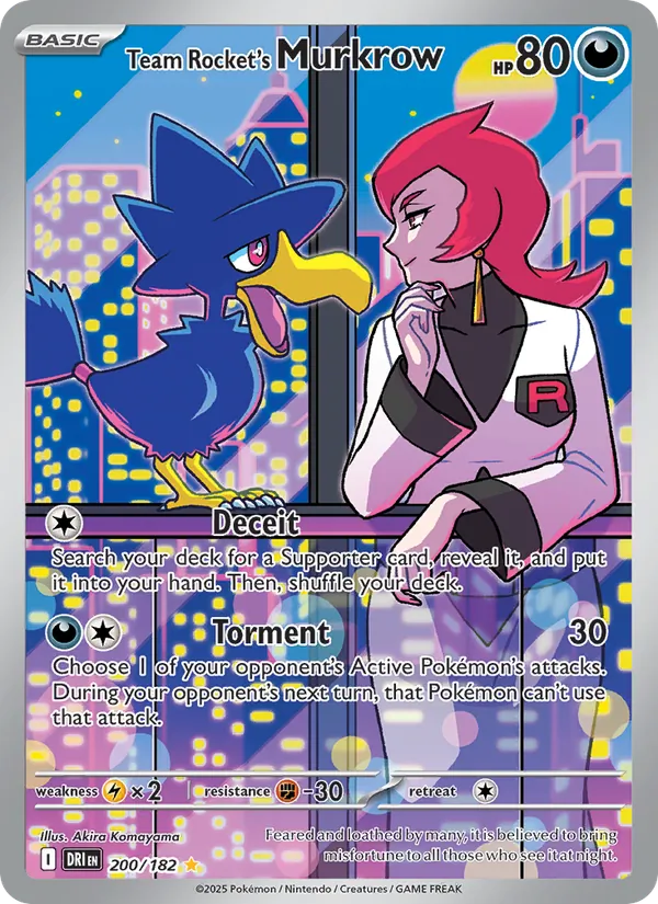 Team Rocket's Murkrow — Destined Rivals #200 (Pokémon TCG card)