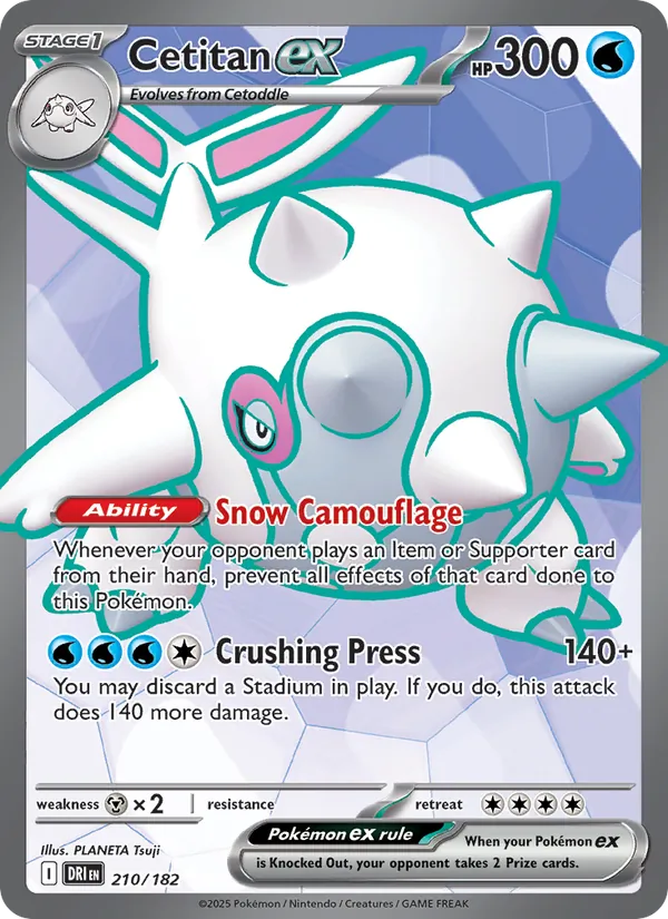 Cetitan ex — Destined Rivals #210 (Pokémon TCG card)