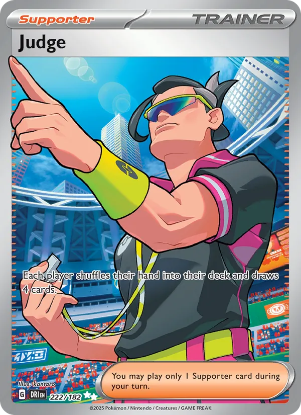 Judge — Destined Rivals #222 (Pokémon TCG card)