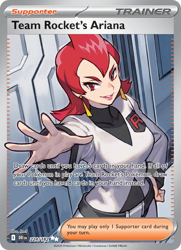 Team Rocket's Ariana — Destined Rivals #224 (Pokémon TCG card)