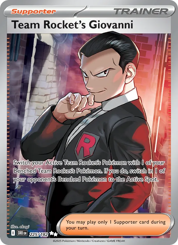 Team Rocket's Giovanni — Destined Rivals #225 (Pokémon TCG card)