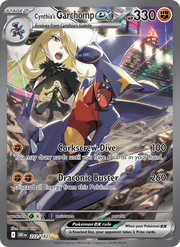 Cynthia's Garchomp ex — Destined Rivals #232 (Pokémon TCG card)