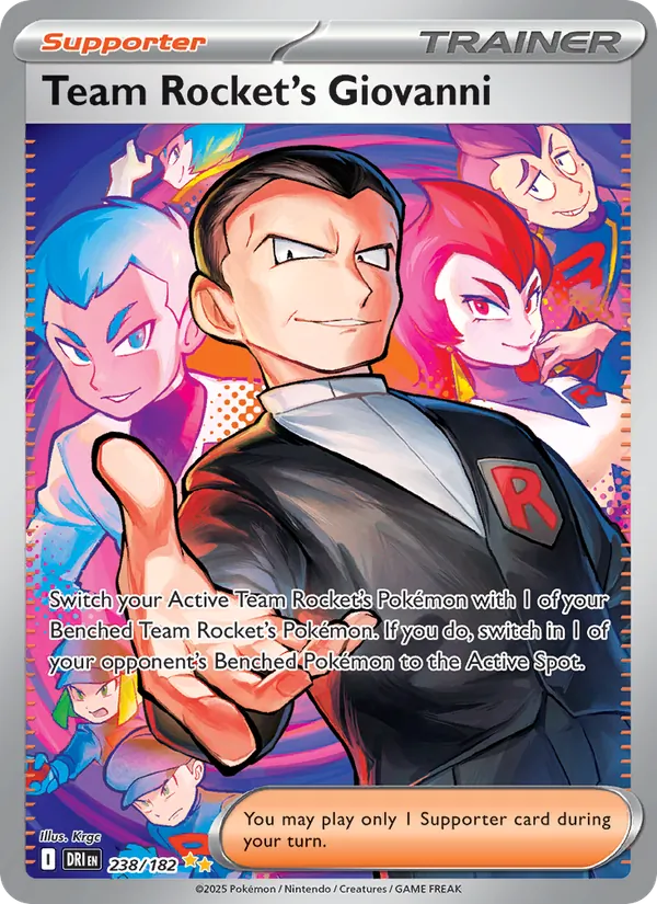 Team Rocket's Giovanni — Destined Rivals #238 (Pokémon TCG card)
