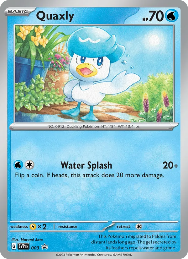 Quaxly — SVP Black Star Promos #003 (Pokémon TCG card)