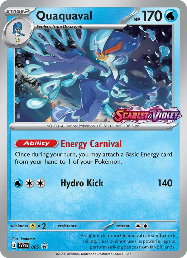 Quaquaval — SVP Black Star Promos #005 (Pokémon TCG card)