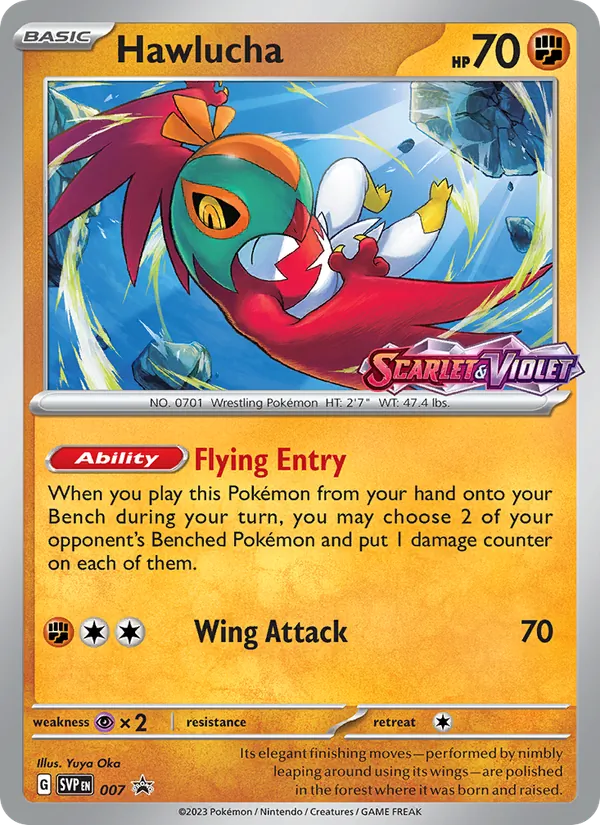Hawlucha — SVP Black Star Promos #007 (Pokémon TCG card)
