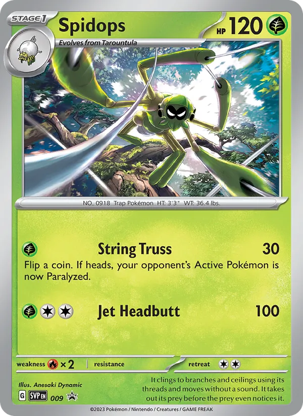 Spidops — SVP Black Star Promos #009 (Pokémon TCG card)