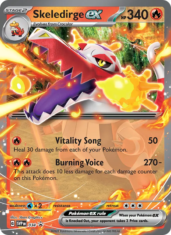 Skeledirge ex — SVP Black Star Promos #034 (Pokémon TCG card)