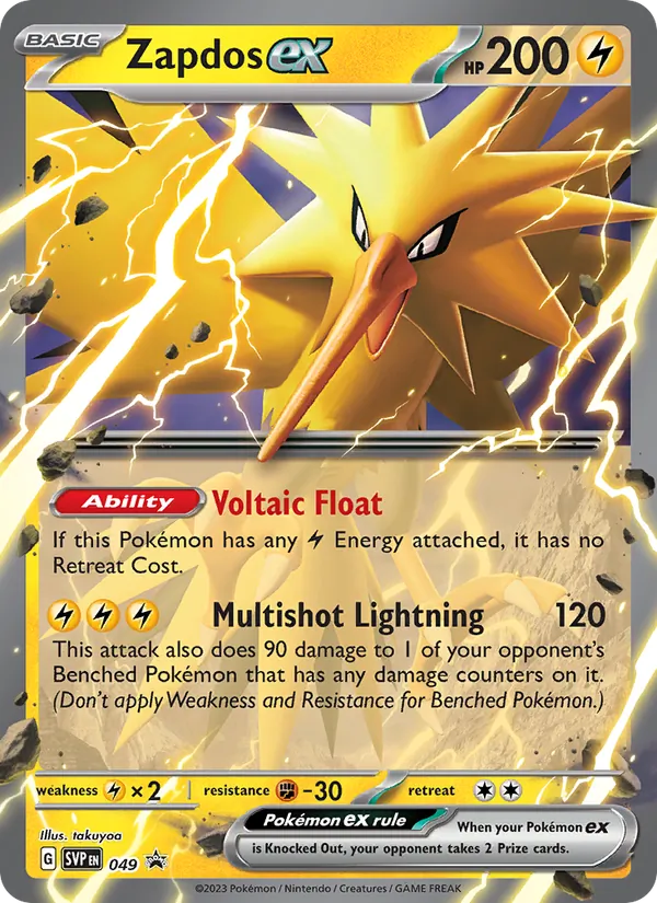 Zapdos ex — SVP Black Star Promos #049 (Pokémon TCG card)
