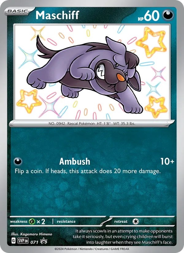 Maschiff — SVP Black Star Promos #071 (Pokémon TCG card)