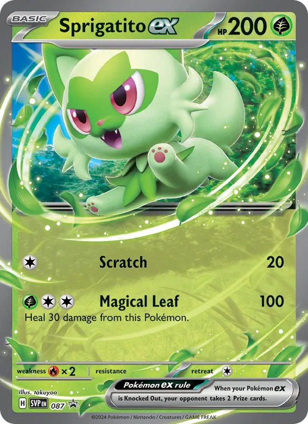Sprigatito ex — SVP Black Star Promos #087 (Pokémon TCG card)