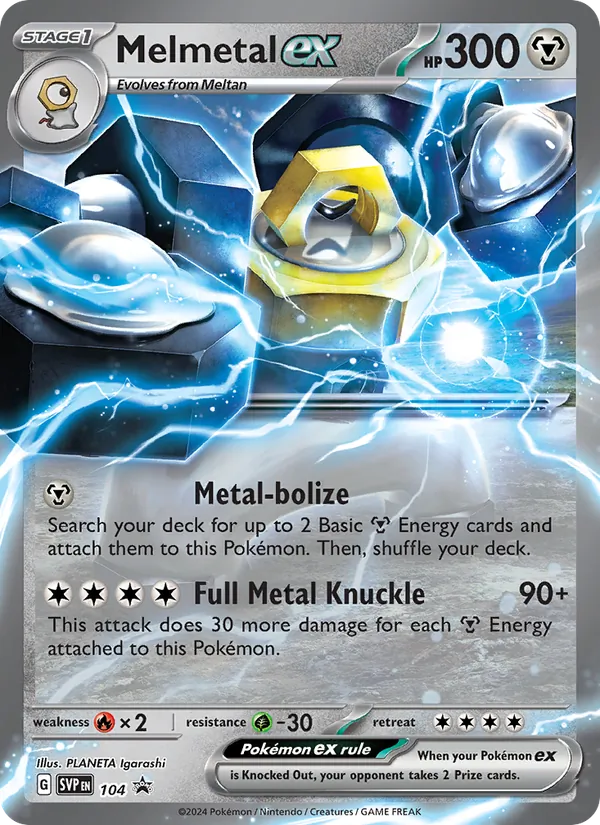 Melmetal ex — SVP Black Star Promos #104 (Pokémon TCG card)