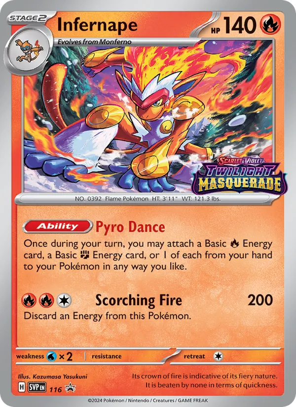 Infernape — SVP Black Star Promos #116 (Pokémon TCG card)