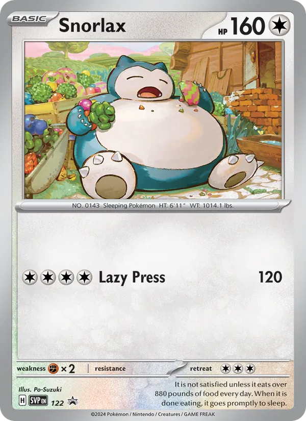 Snorlax — SVP Black Star Promos #122 (Pokémon TCG card)