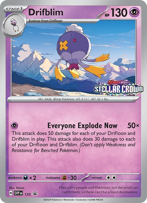 Drifblim — SVP Black Star Promos #135 (Pokémon TCG card)