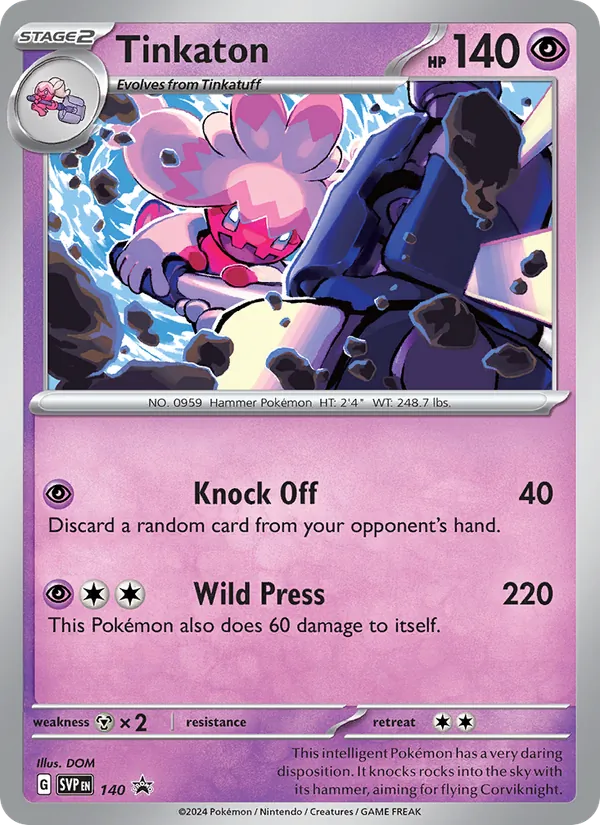 Tinkaton — SVP Black Star Promos #140 (Pokémon TCG card)