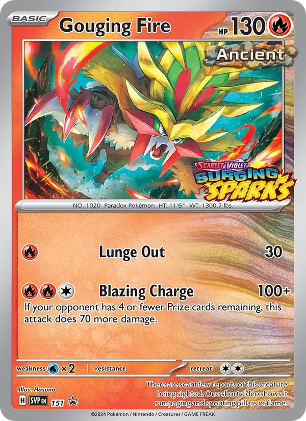 Gouging Fire — SVP Black Star Promos #151 (Pokémon TCG card)