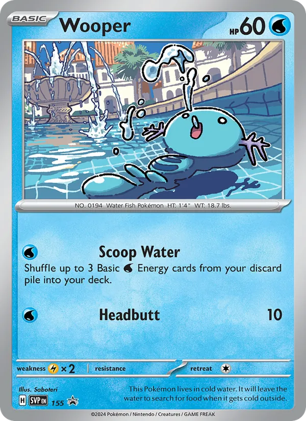 Wooper — SVP Black Star Promos #155 (Pokémon TCG card)