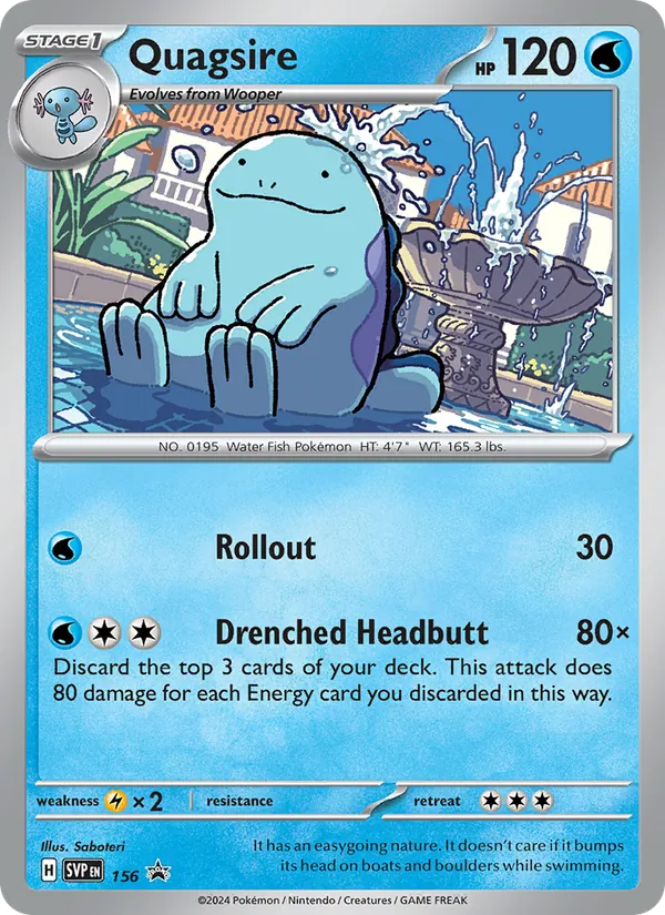 Quagsire — SVP Black Star Promos #156 (Pokémon TCG card)