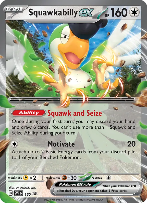 Squawkabilly ex — SVP Black Star Promos #160 (Pokémon TCG card)