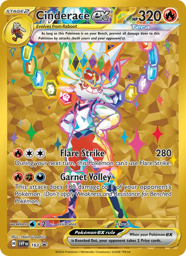 Cinderace ex — SVP Black Star Promos #163 (Pokémon TCG card)