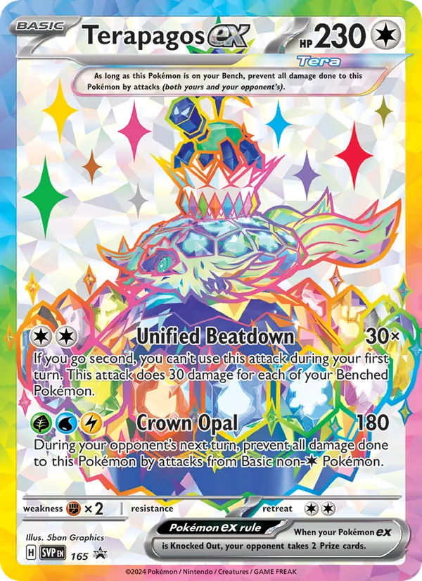 Terapagos ex — SVP Black Star Promos #165 (Pokémon TCG card)