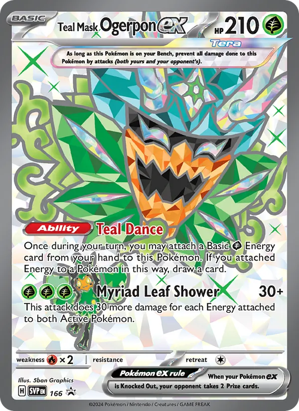 Teal Mask Ogerpon ex — SVP Black Star Promos #166 (Pokémon TCG card)
